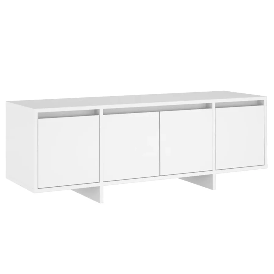 Meuble TV Blanc 120x30x40,5 cm Bois d'ingénierie - 2