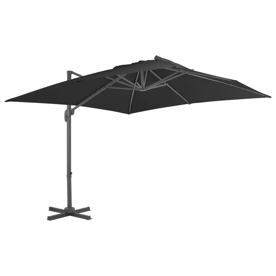 Parasol de jardin avec base portable anthracite - 2