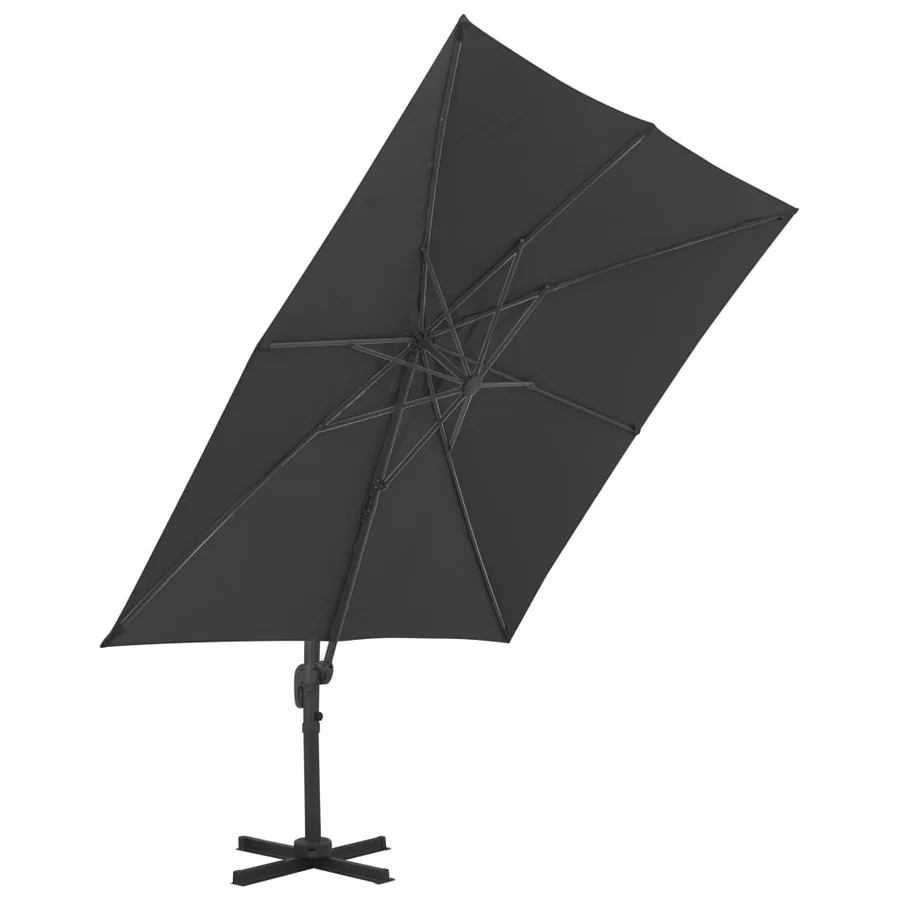 Parasol de jardin avec base portable anthracite - 3