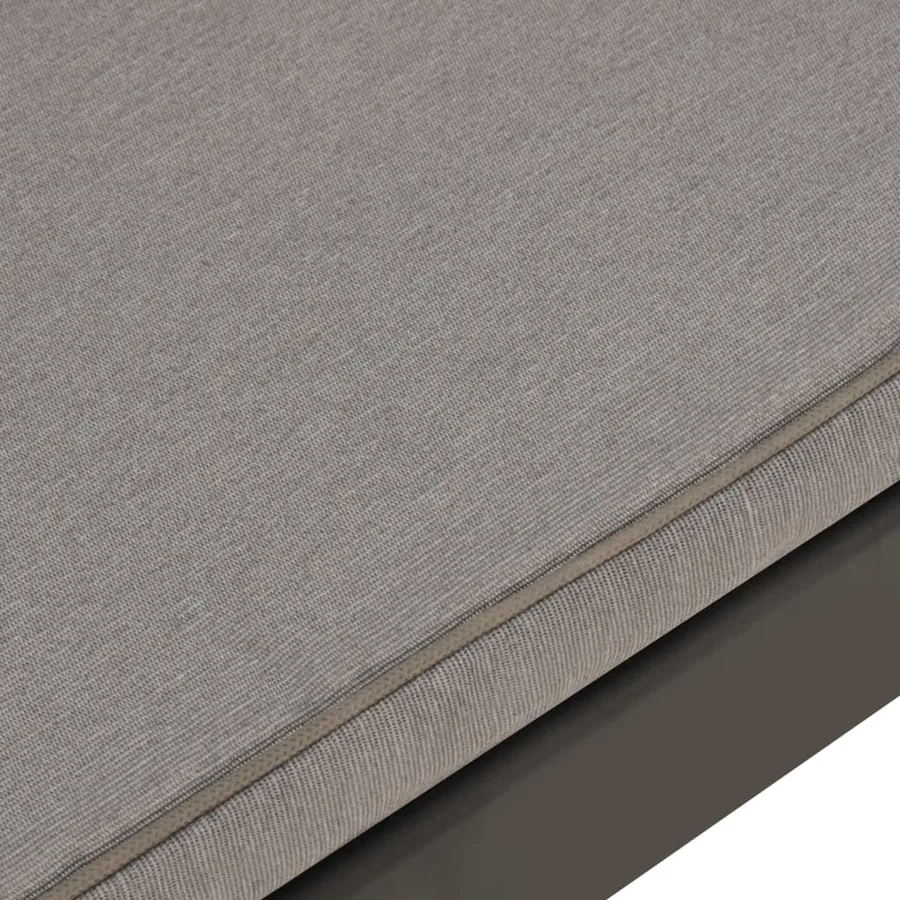 Banc de salon de jardin avec coussin Plastique Gris - 5