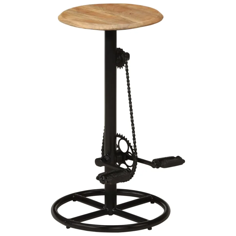 Chaises de bar lot de 2 bois de manguier solide - 10