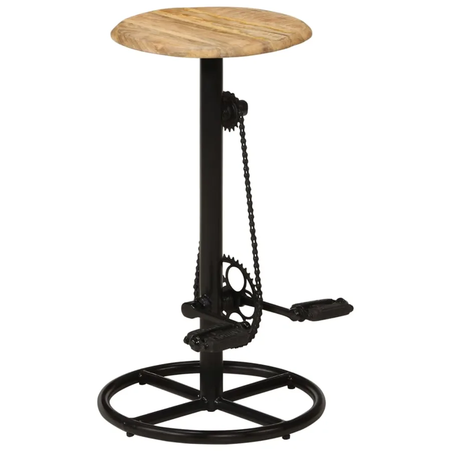 Chaises de bar lot de 2 bois de manguier solide - 11