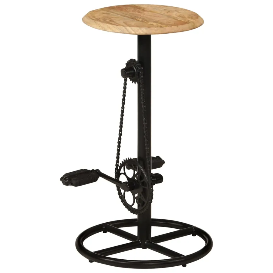 Chaises de bar lot de 2 bois de manguier solide - 3