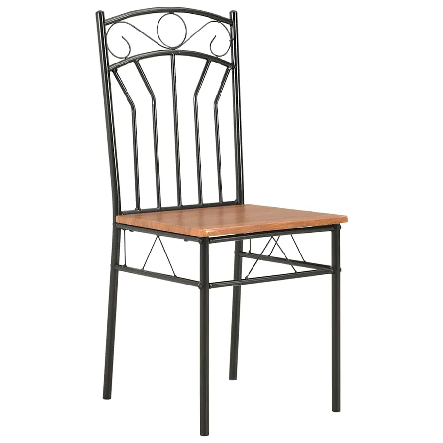 Chaises à manger lot de 6 marron MDF - 2