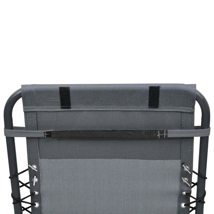 Appui-tête de chaise longue Gris 40x7,5x15 cm Textilène - 5