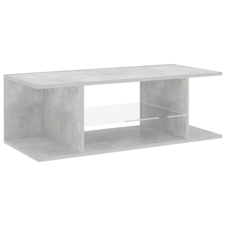 Meuble TV avec lumières LED gris béton 90x39x30 cm - 7