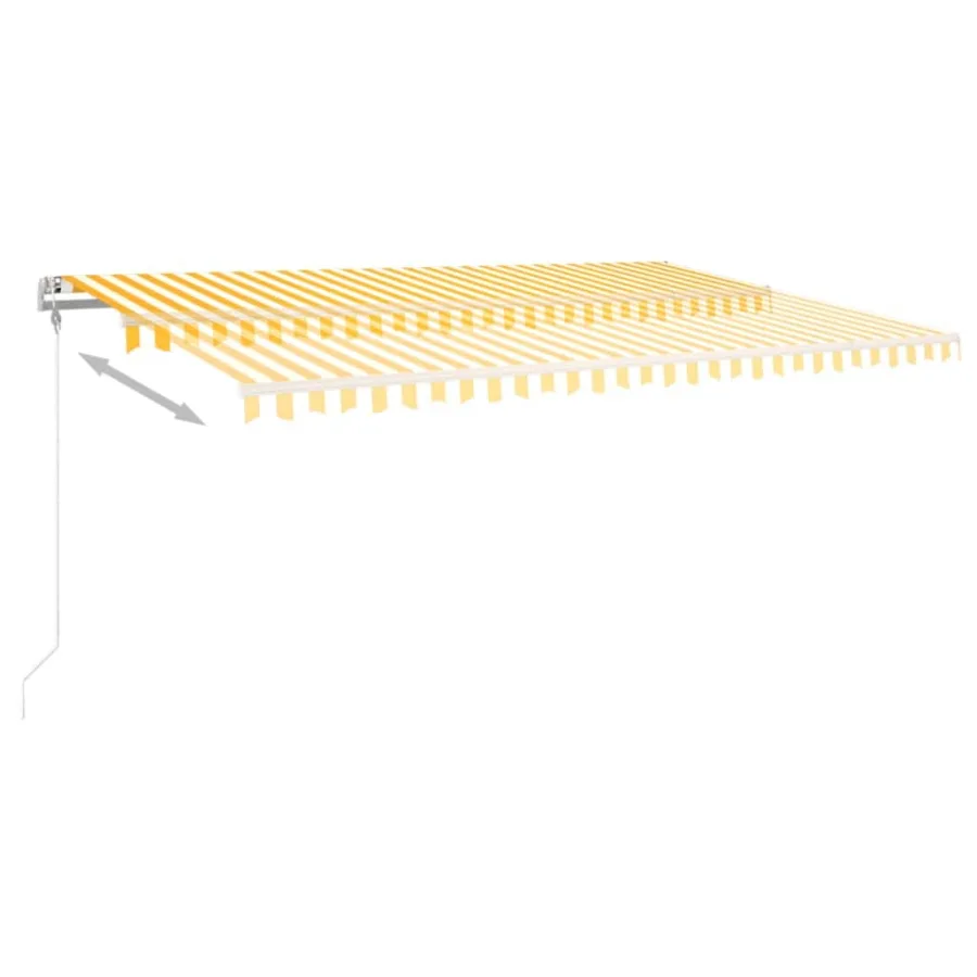 Auvent rétractable automatique 500x300 cm Jaune et blanc - 4