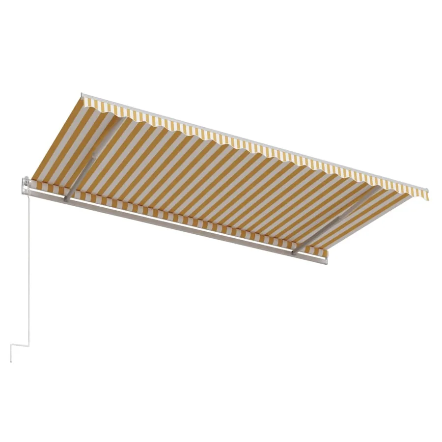 Auvent rétractable automatique 500x300 cm Jaune et blanc - 5