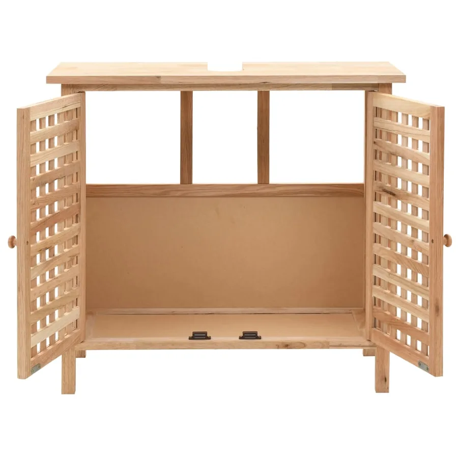 Armoire pour lavabo Bois de noyer massif 66x29x61 cm - 2