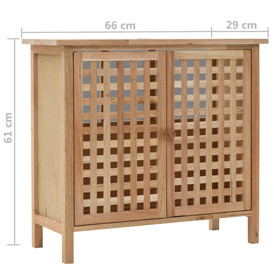 Armoire pour lavabo Bois de noyer massif 66x29x61 cm - 6