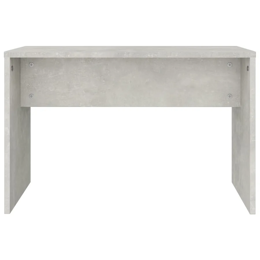 Tabouret de toilette Gris béton 70x35x45 cm Bois d'ingénierie - 4