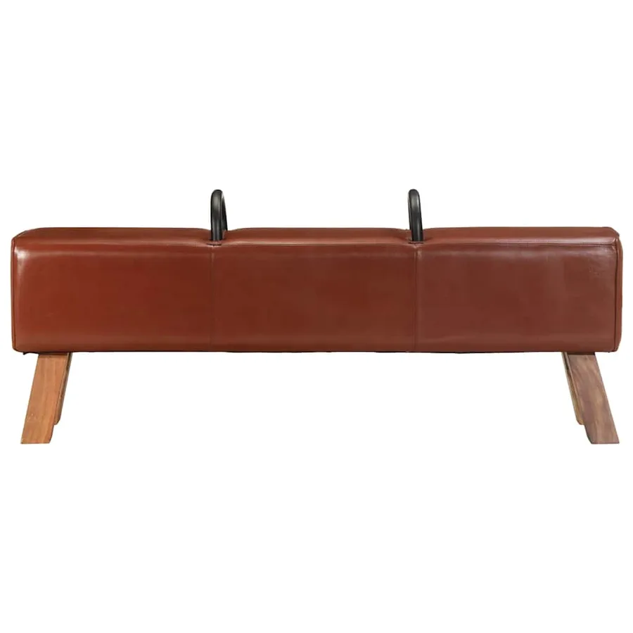 Banc cheval d'arçon vintage Cuir véritable de chèvre - 2