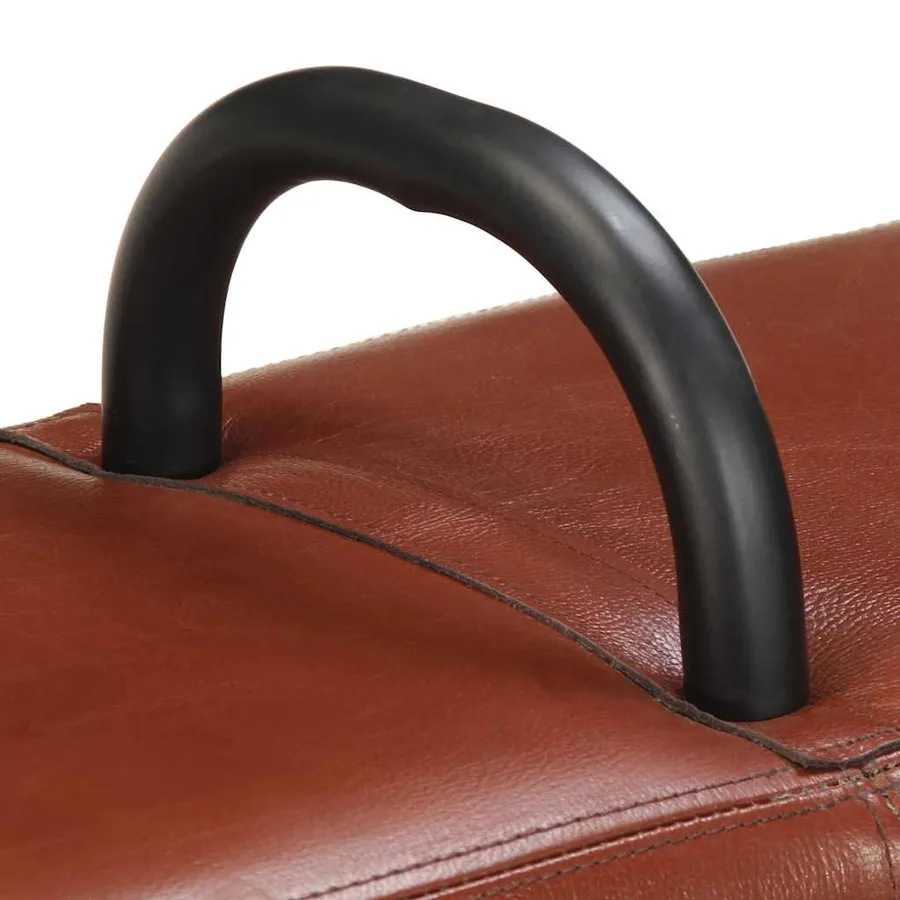 Banc cheval d'arçon vintage Cuir véritable de chèvre - 5