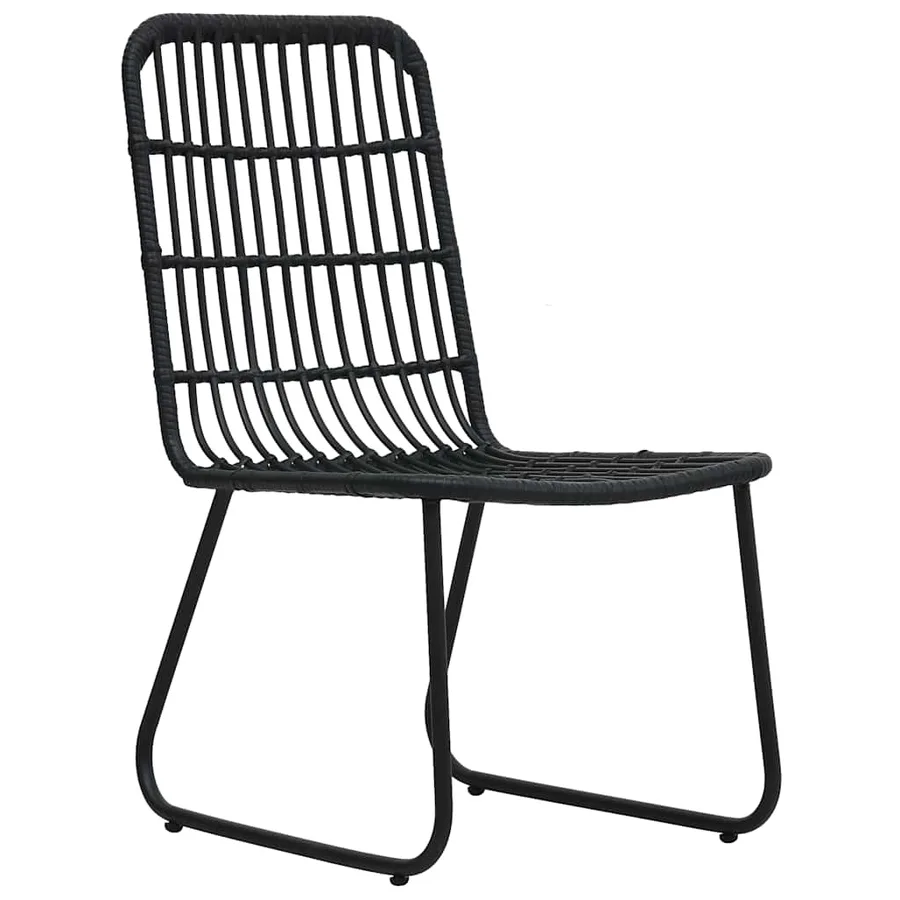 Ensemble à manger d'extérieur 5 pcs résine tressée et verre - 5