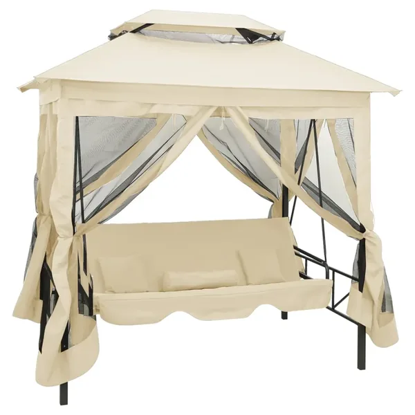 Belvédère convertible en balancelle Blanc crème