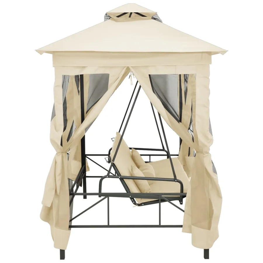 Belvédère convertible en balancelle Blanc crème - 4