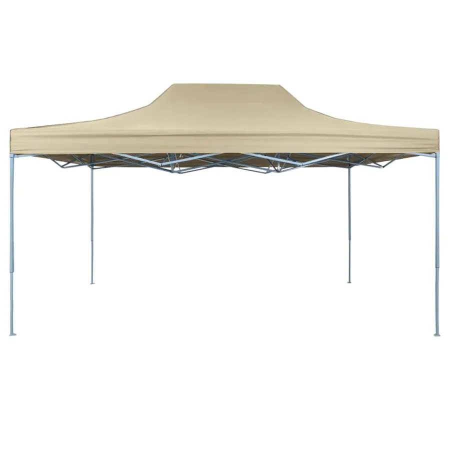 Tente pliable 3 x 4,5 m Blanc crème - 2
