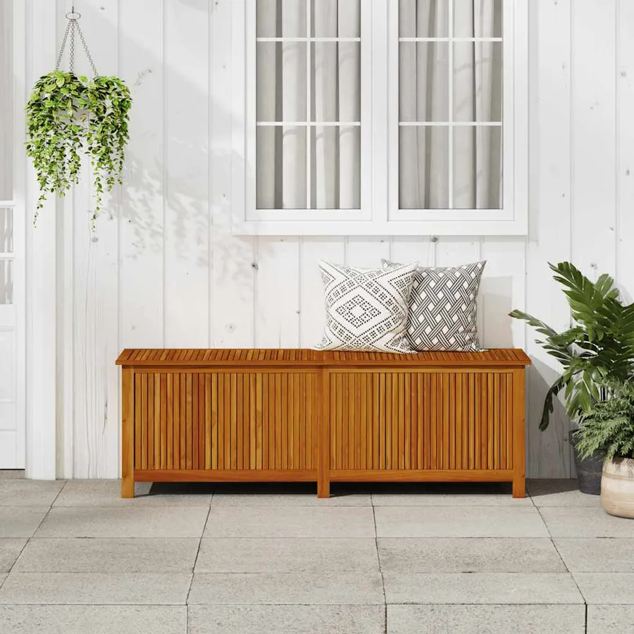 Boîte de rangement de jardin 175x50x58 cm Bois d'acacia solide - 3