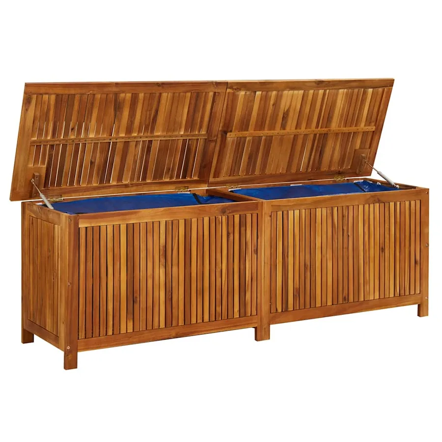 Boîte de rangement de jardin 175x50x58 cm Bois d'acacia solide - 7