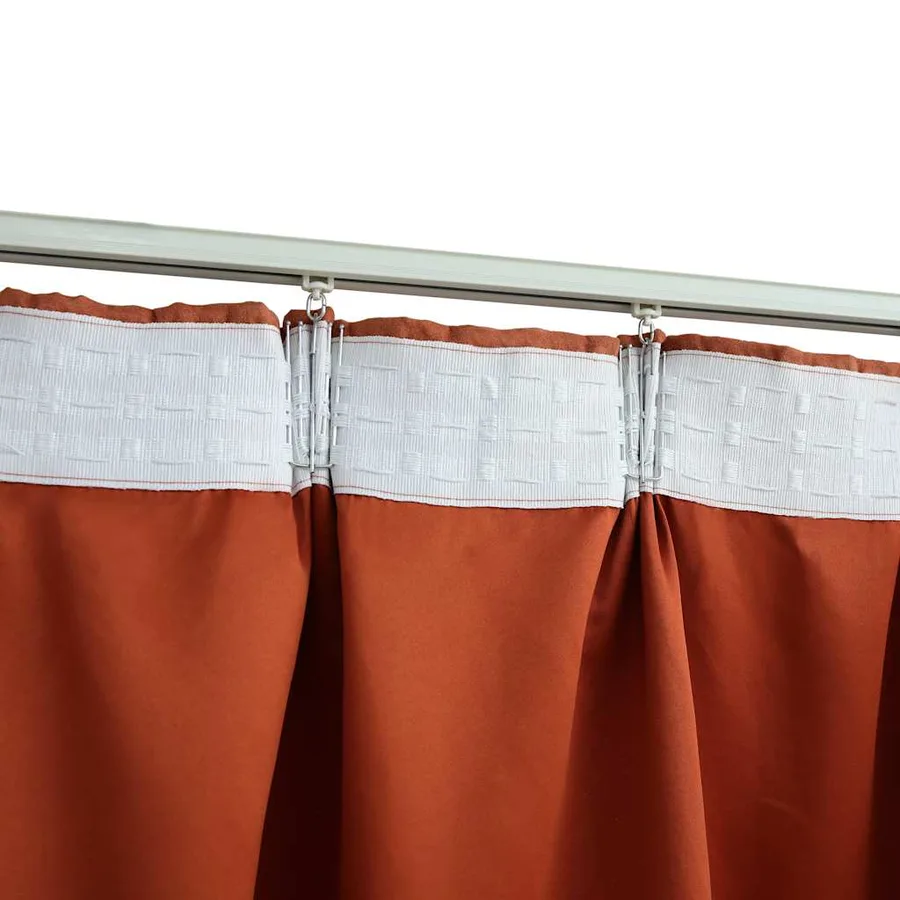 Rideaux occultants avec crochets 2 pcs Rouille 140x225 cm - 4