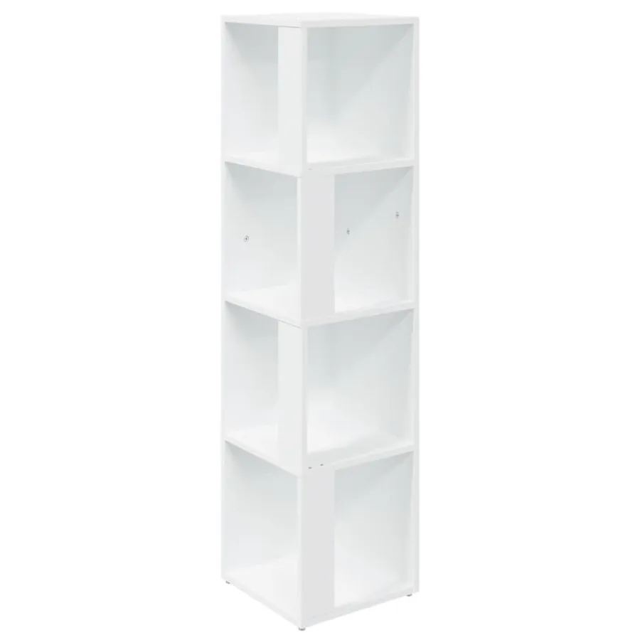 Armoire d'angle Blanc 33x33x132 cm Bois d’ingénierie - 2