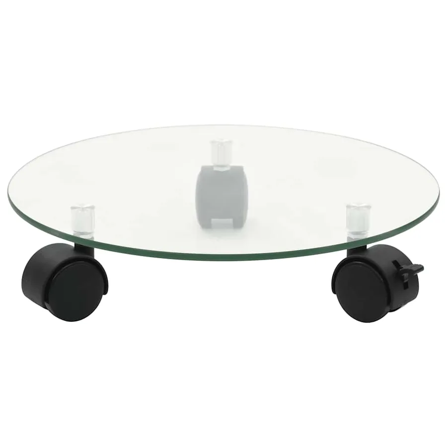 Porte-plantes roulant 2 pcs Verre trempé 28 cm Rond - 3