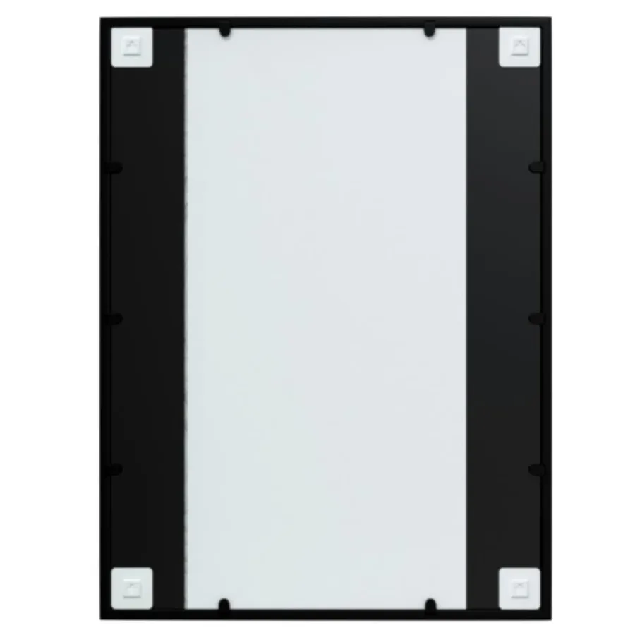 Miroir mural noir 80x60 cm métal - 6
