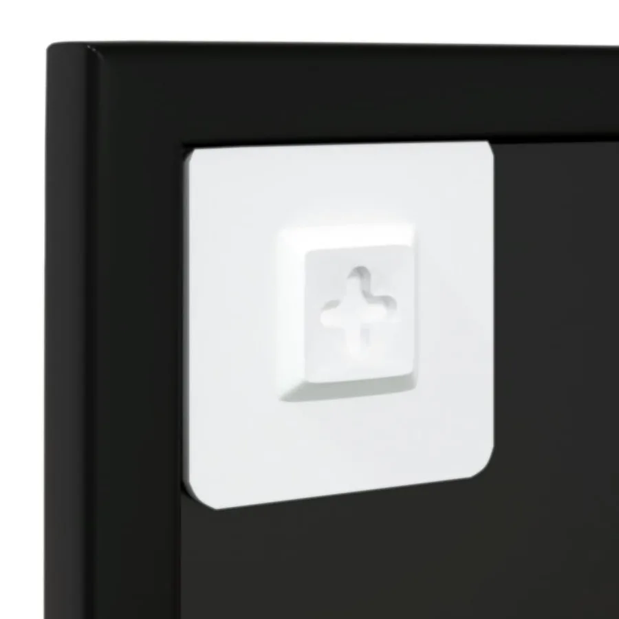 Miroir mural noir 80x60 cm métal - 7
