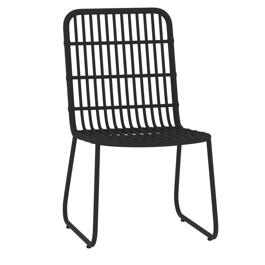 Ensemble à manger de jardin 3 pcs Noir - 3