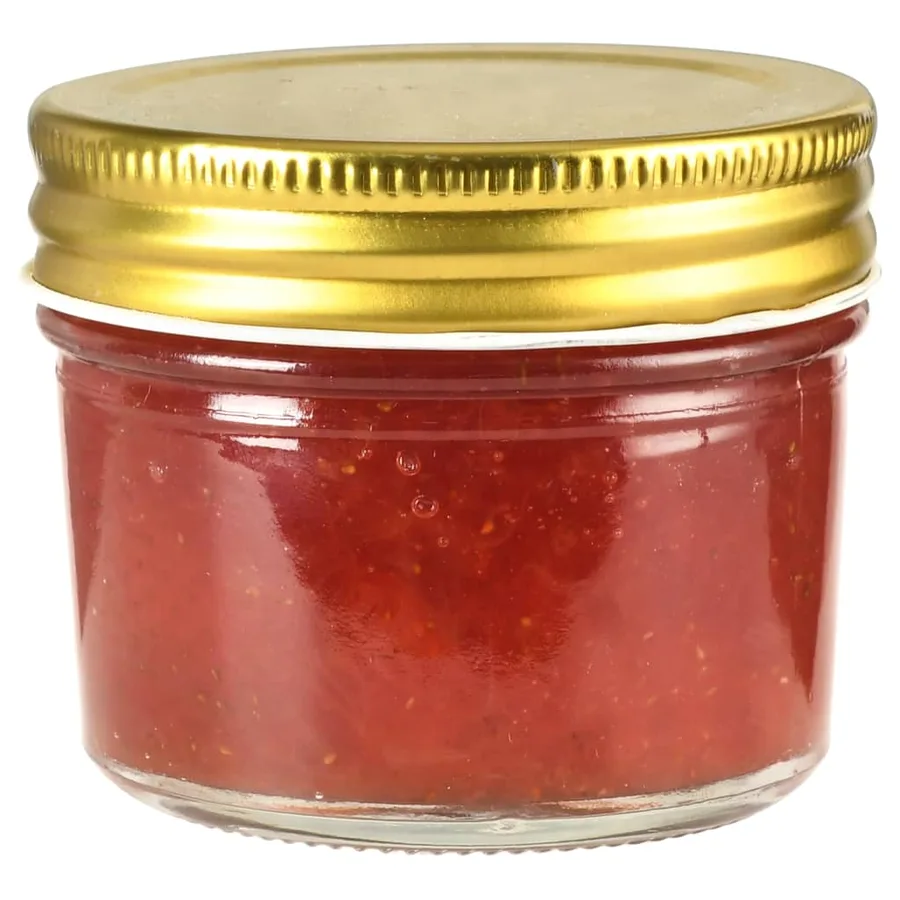 Pots à confiture avec couvercle doré 96 pcs Verre 110 ml - 3