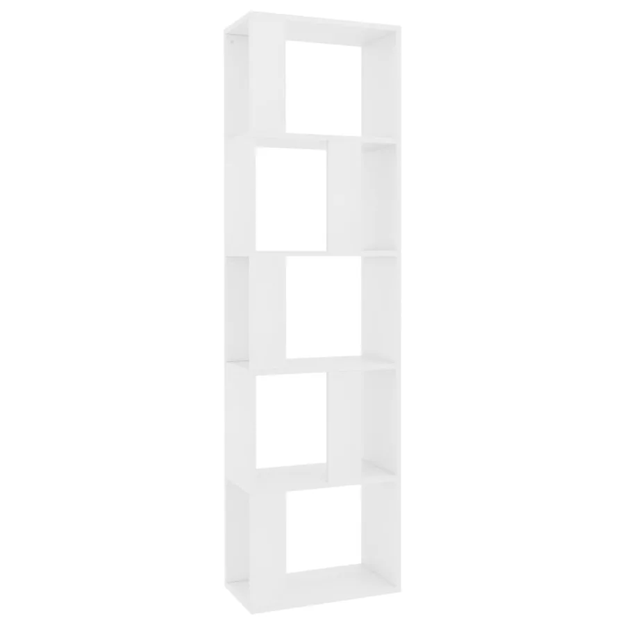 Bibliothèque/Séparateur de pièce Blanc Bois d’ingénierie - 2
