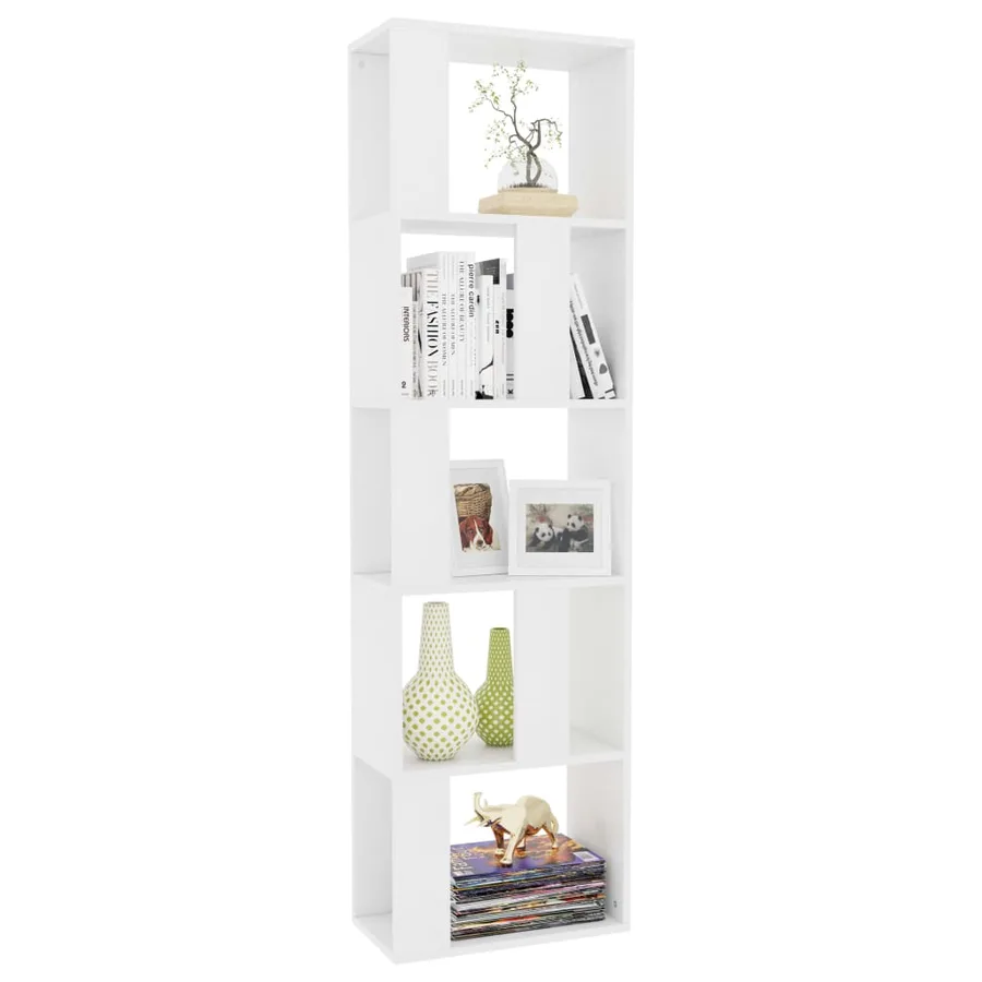 Bibliothèque/Séparateur de pièce Blanc Bois d’ingénierie - 3