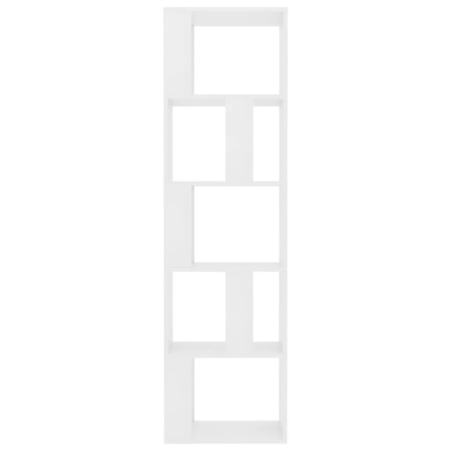 Bibliothèque/Séparateur de pièce Blanc Bois d’ingénierie - 5