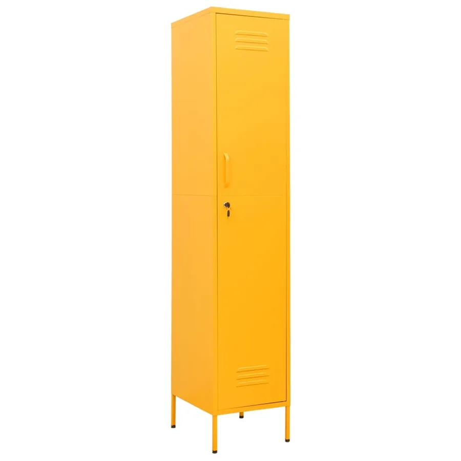 Armoire à casiers Jaune moutarde 35x46x180 cm Acier - 2