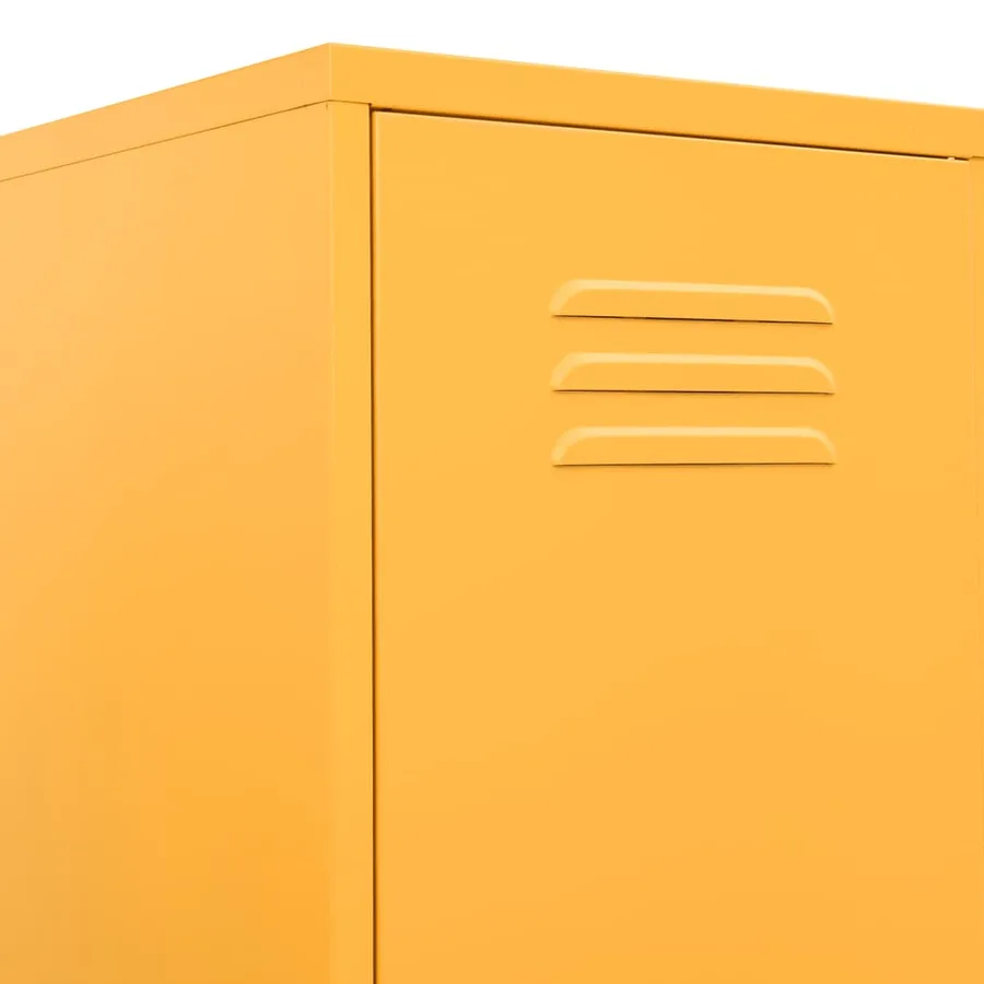 Armoire à casiers Jaune moutarde 35x46x180 cm Acier - 7
