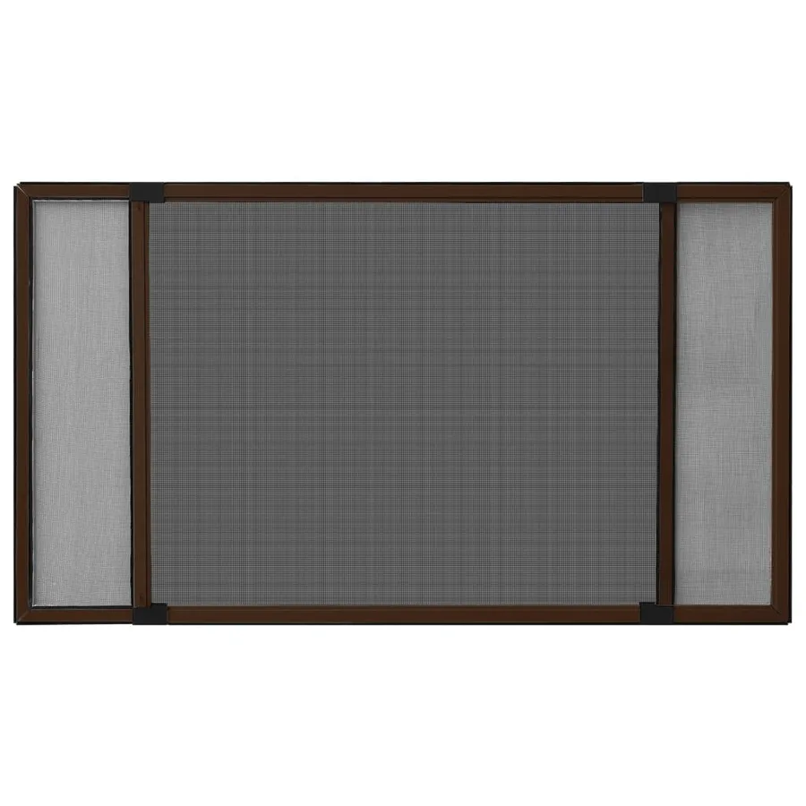 Moustiquaire extensible pour fenêtres Marron (75-143)x50 cm - 2