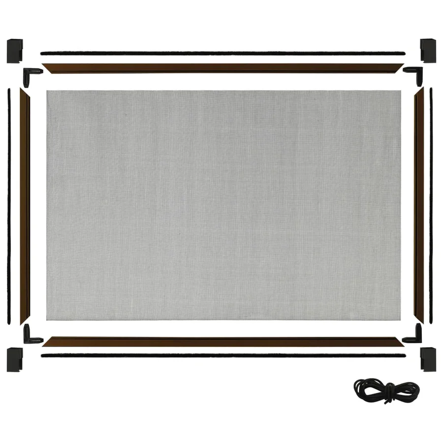 Moustiquaire extensible pour fenêtres Marron (75-143)x50 cm - 6