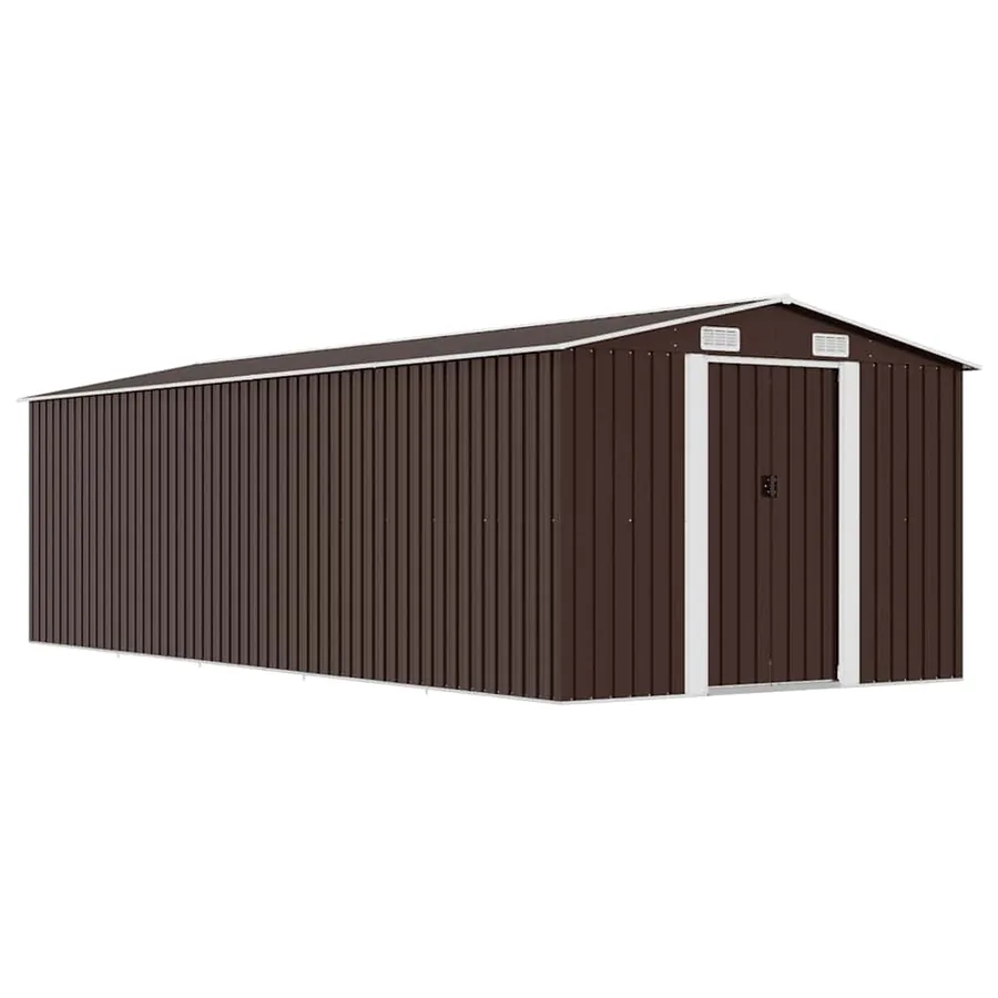 Abri de jardin 257x580x181 cm Métal Marron