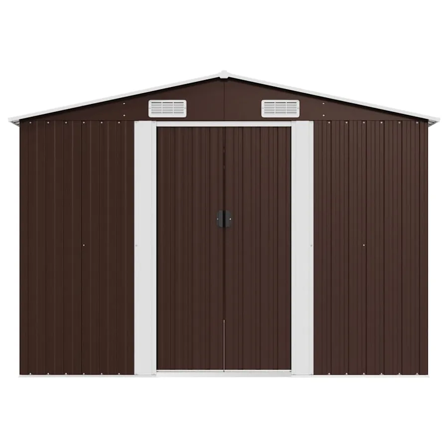 Abri de jardin 257x580x181 cm Métal Marron - 5