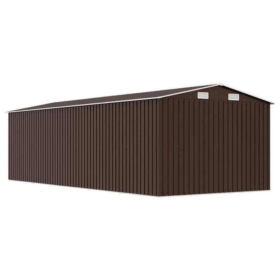 Abri de jardin 257x580x181 cm Métal Marron - 7