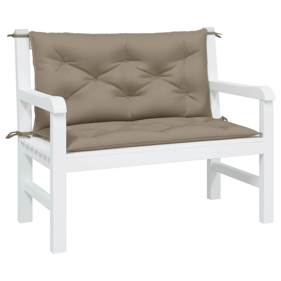 Coussins de banc jardin lot de 2 taupe 100x50x7 cm tissu Oxford - 3