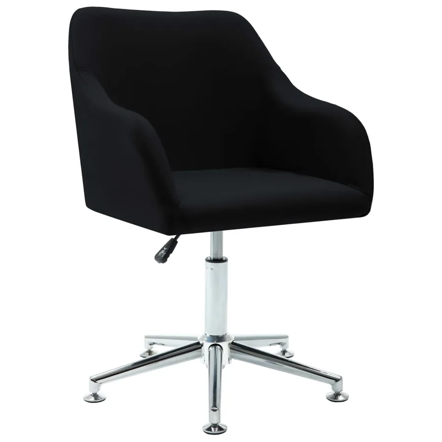 Chaise pivotante à manger noir tissu