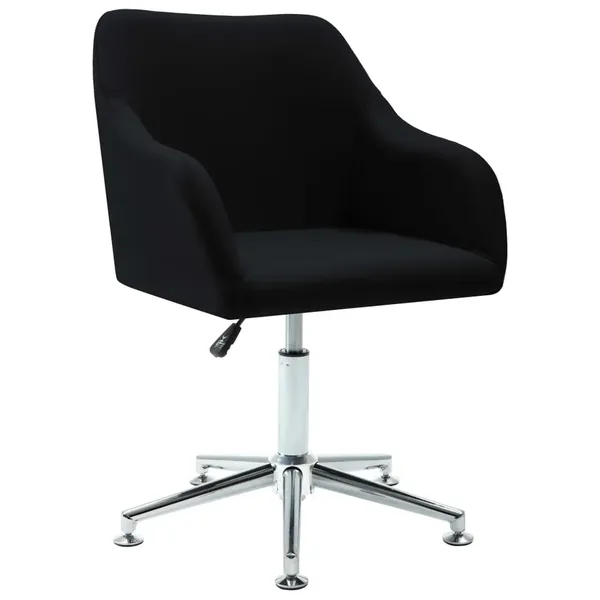 Chaise pivotante à manger noir tissu