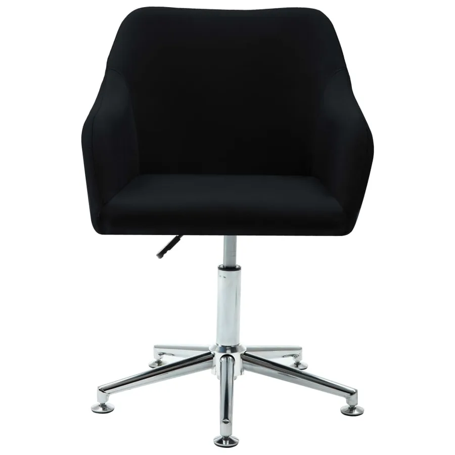 Chaise pivotante à manger noir tissu - 2