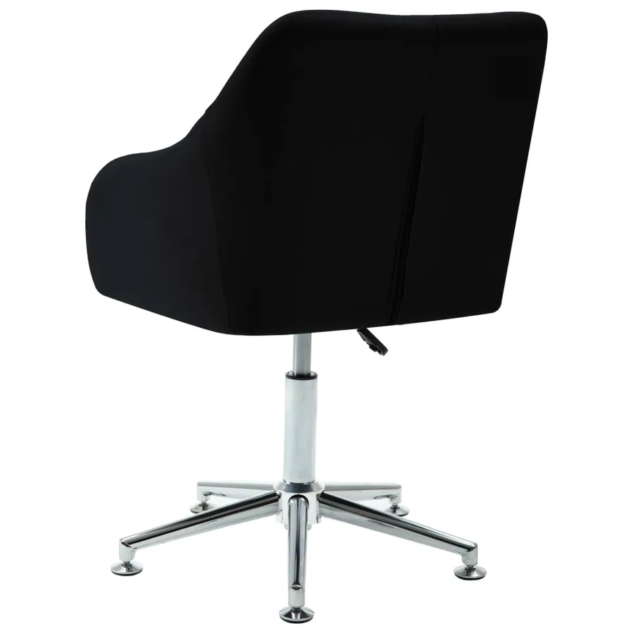 Chaise pivotante à manger noir tissu - 4