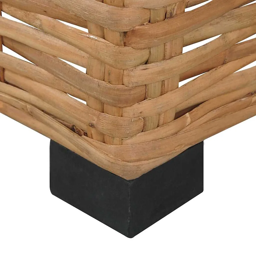 Canapé sans accoudoirs avec coussins Rotin naturel - 7