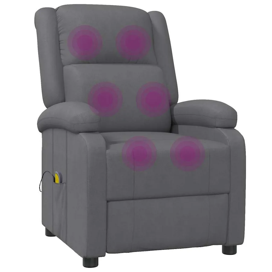 Fauteuil de massage Gris Similicuir - 7