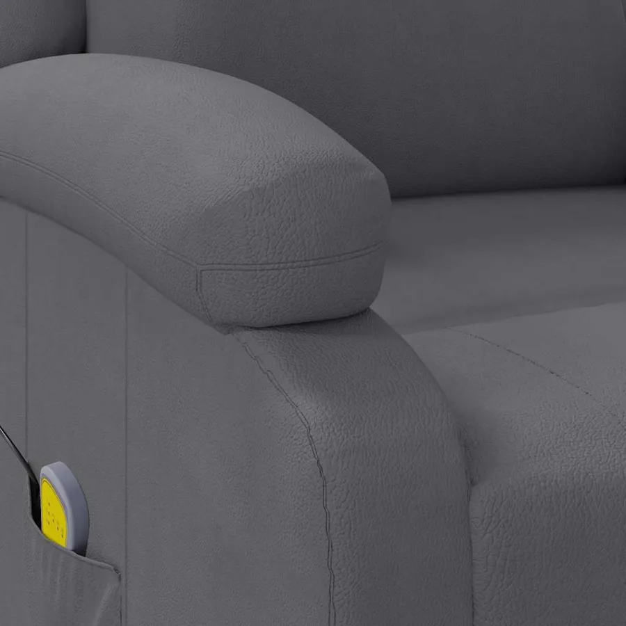 Fauteuil de massage Gris Similicuir - 8