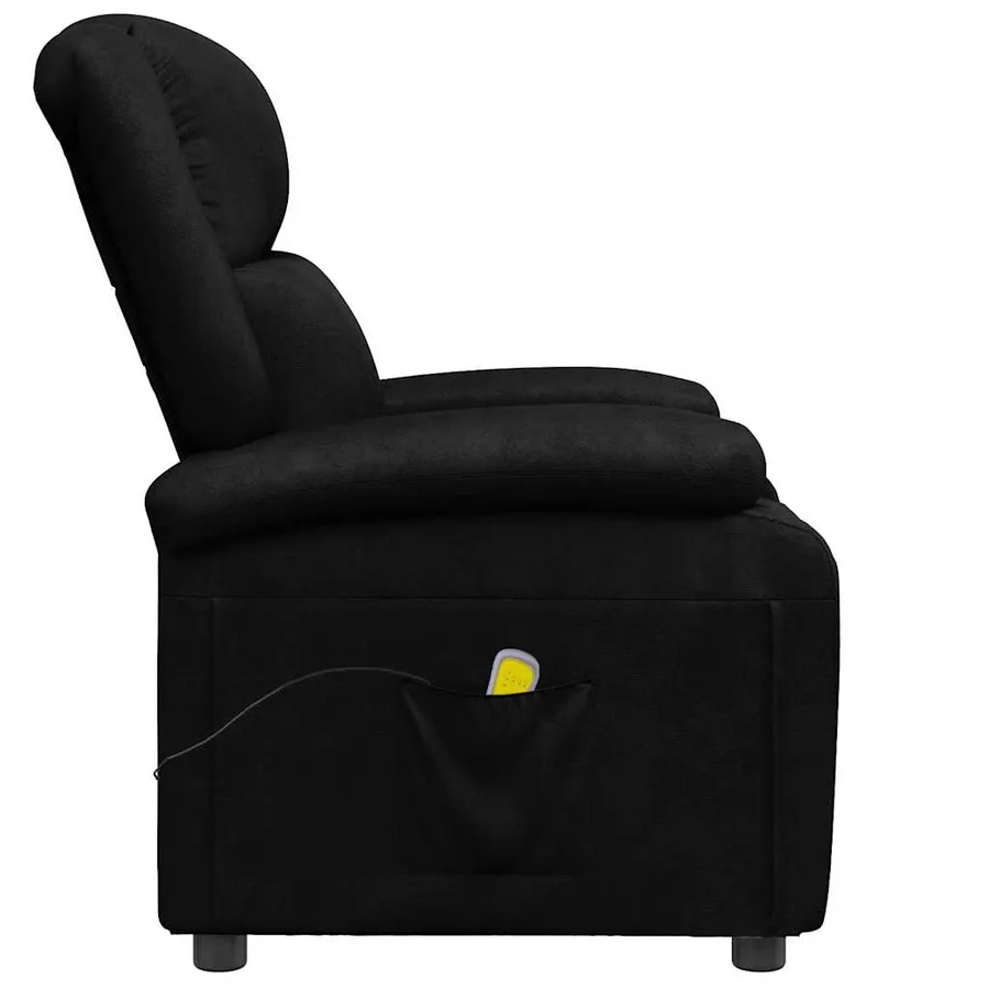 Fauteuil de massage Noir Similicuir - 4