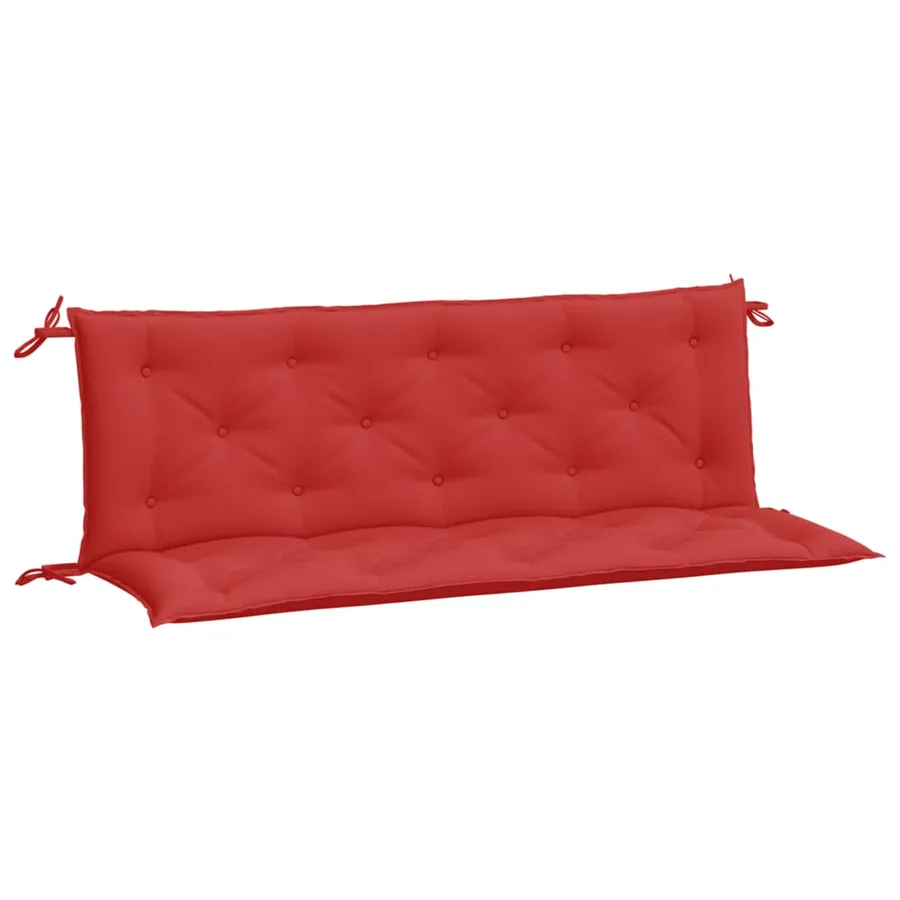 Coussins de banc jardin lot de 2 rouge 150x50x7 cm tissu Oxford - 2